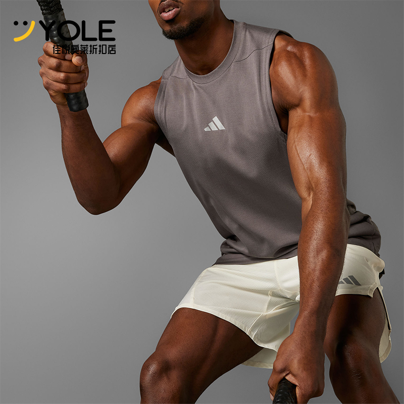 阿迪达斯男士运动健身背心