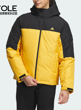 Adidas/阿迪达斯正品冬季男士防风保暖连帽拼接羽绒服IT8722