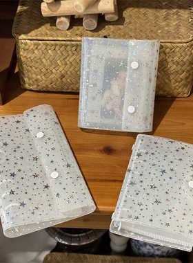 奶白星星m5活页本A7手账本A6half叶罗丽卡片3寸卡册人生四格收纳