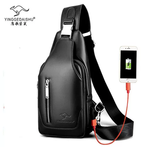 Нагрудная сумка, мужская сумка на одно плечо, сумка через плечо для отдыха для путешествий, рюкзак, из натуральной кожи