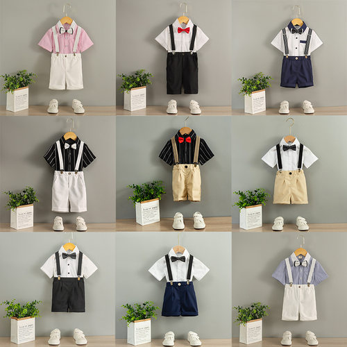 儿童礼服套装夏季洋气背带裤