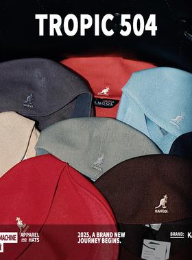 Kangol Tropic504无网眼美潮街头刺绣百搭男女同款画家帽贝雷帽
