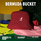 Kangol BermudaCasul Bucket美潮街头袋鼠帽子平顶圆顶盆帽渔夫帽