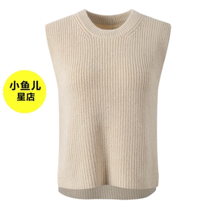 法式浪漫复古百搭马甲早秋圆领无袖针织背心休闲减龄短款叠穿上衣