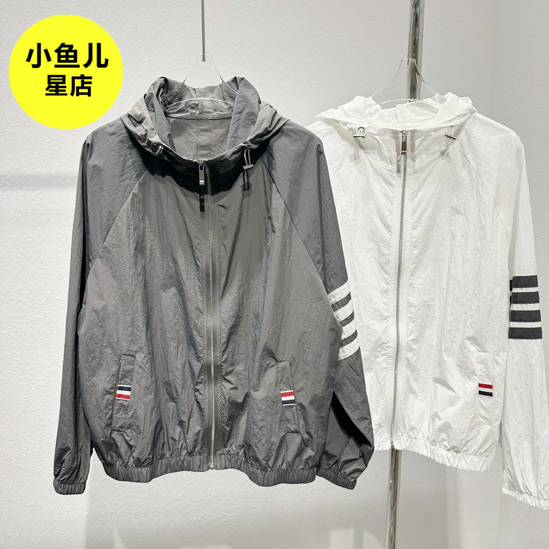 韩版学生减龄防晒衣tb四道杠拉链宽松休闲薄款开衫外套空调衫女