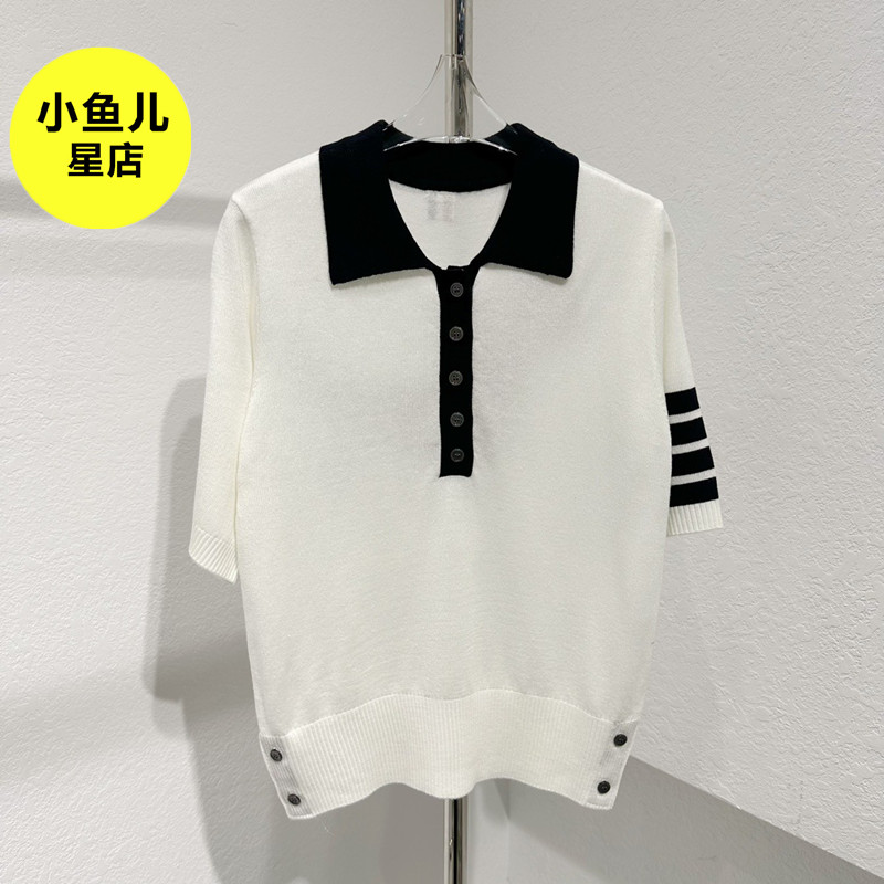 减龄T恤女上衣针织短袖POLO衫