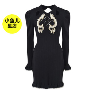 早秋装 法式 独特黑色长袖 连衣裙子超好看高级感赫本风 女2023年新款