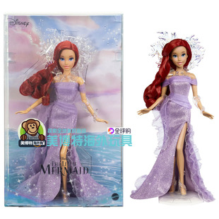 迪士尼小美人鱼35年纪念爱丽儿收藏娃娃女孩手办可动 美国正品