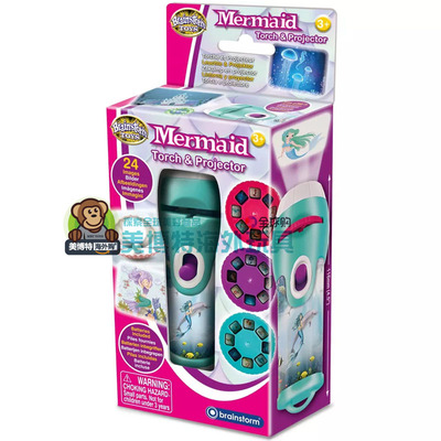 Brainstorm 美国正品 仙女与独角兽 手电筒 投影仪玩具美人鱼