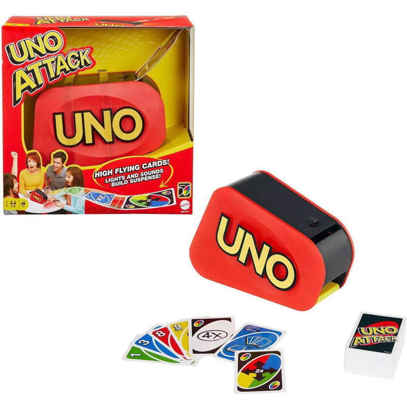 美国正品 UNO Attack 弹出射击卡片纸牌游戏桌游卡牌 灯光声音