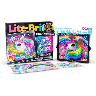 Lite Brite 美国正品 怪奇物语 点珠发光模板DIY 桌面挂件独角兽