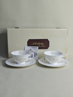 日本进口中古瓷器全新正品则武Noritake咖啡杯一对