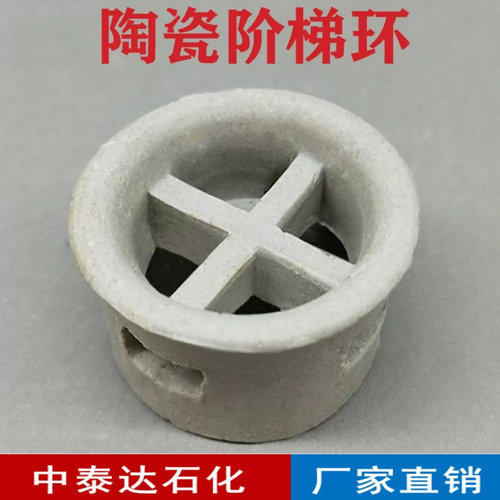 陶瓷散堆填料 陶瓷阶梯环填料二氧化碳吸收塔填料 25mm厂家直销