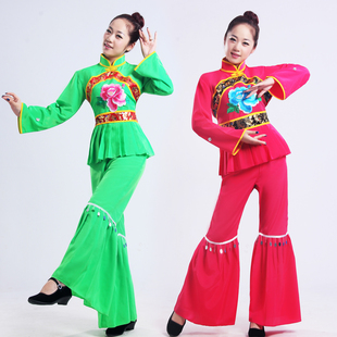 东北大秧歌服装女中老年扇子舞演出服2019新款广场舞套装成人