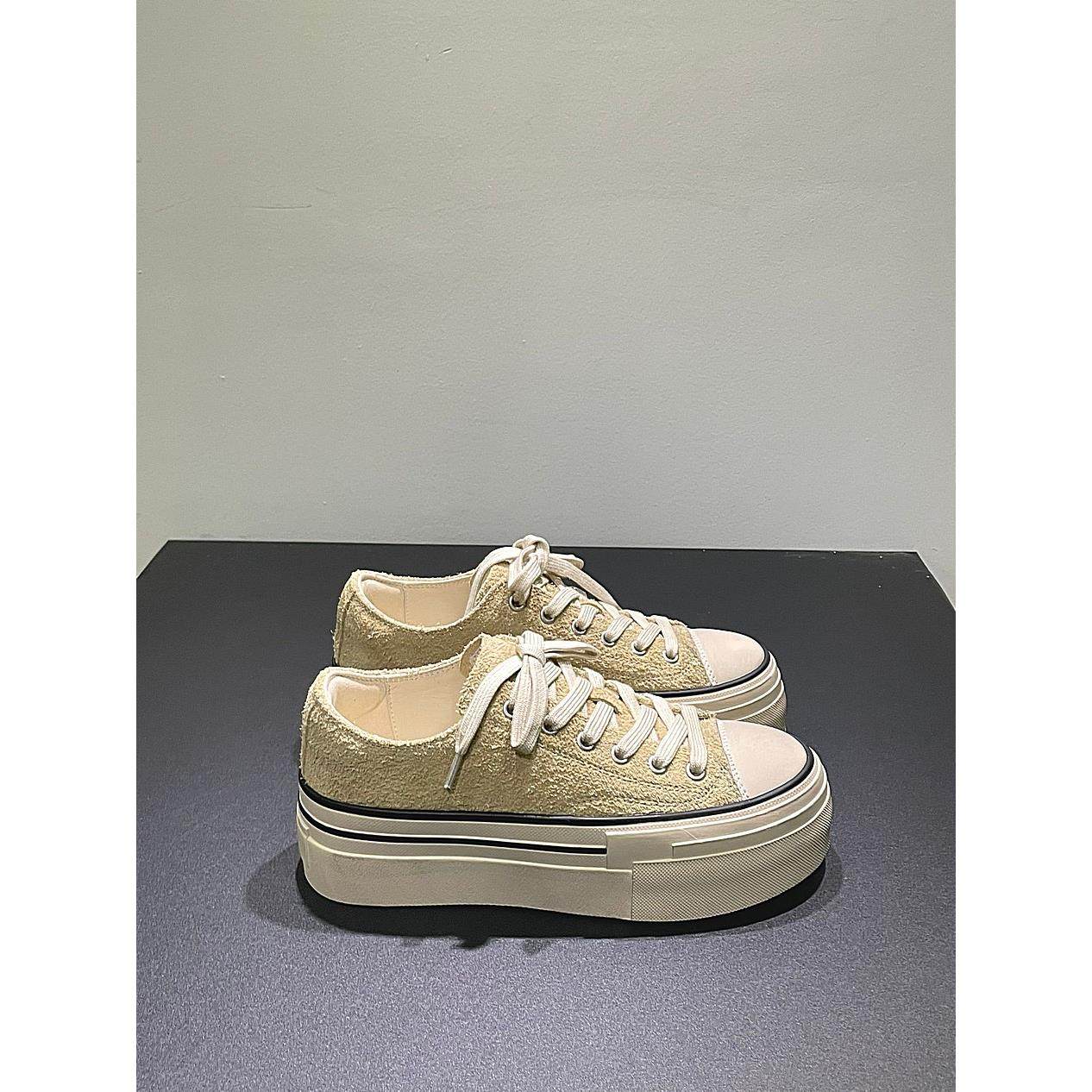 2025年秋新款欧洲站欧货女鞋厚底休闲鞋运动真皮系带做旧板鞋,女鞋,休闲板鞋,淘宝优惠券,粉丝福利购,淘宝优惠卷