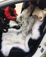 純羊毛汽車座墊羊皮純羊毛冬季