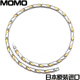日本MOMO镀金纯钛锗钛项圈正品 抗疲劳颈椎项链治颈椎项圈保健项链