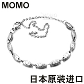 日本正品 MOMO锗磁珠纯手链脚链正品 酸痛麻木抗辐射手链脚环心形
