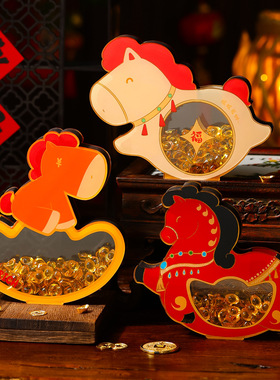 2026新款马年公司桌面小马摆件春节过年客厅餐桌喜庆布置新年装饰