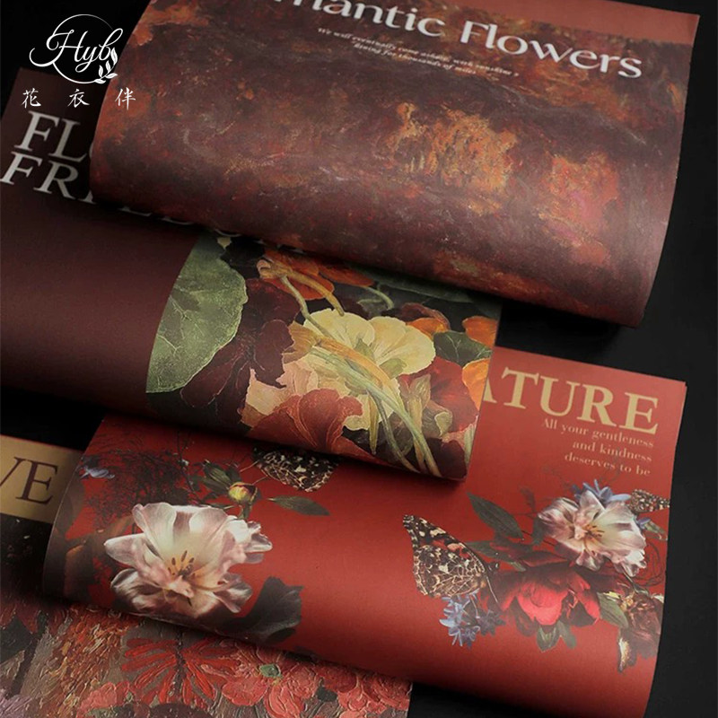七夕花束花艺浪漫包花纸氛围新款资材复古纸包装纸花店鲜花油画纸,鲜花速递/花卉仿真/绿植园艺,花艺包装纸,淘宝优惠券,粉丝福利购,淘宝优惠卷