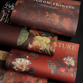 七夕花束花艺浪漫包花纸氛围新款 资材复古纸包装 纸花店鲜花油画纸