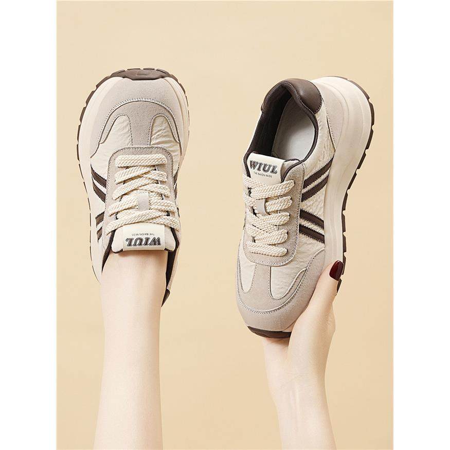 厚底老爹鞋女真皮2025年秋冬季新款透气休闲运动鞋厚底百搭旅游鞋,女鞋,老爹鞋,淘宝优惠券,粉丝福利购,淘宝优惠卷