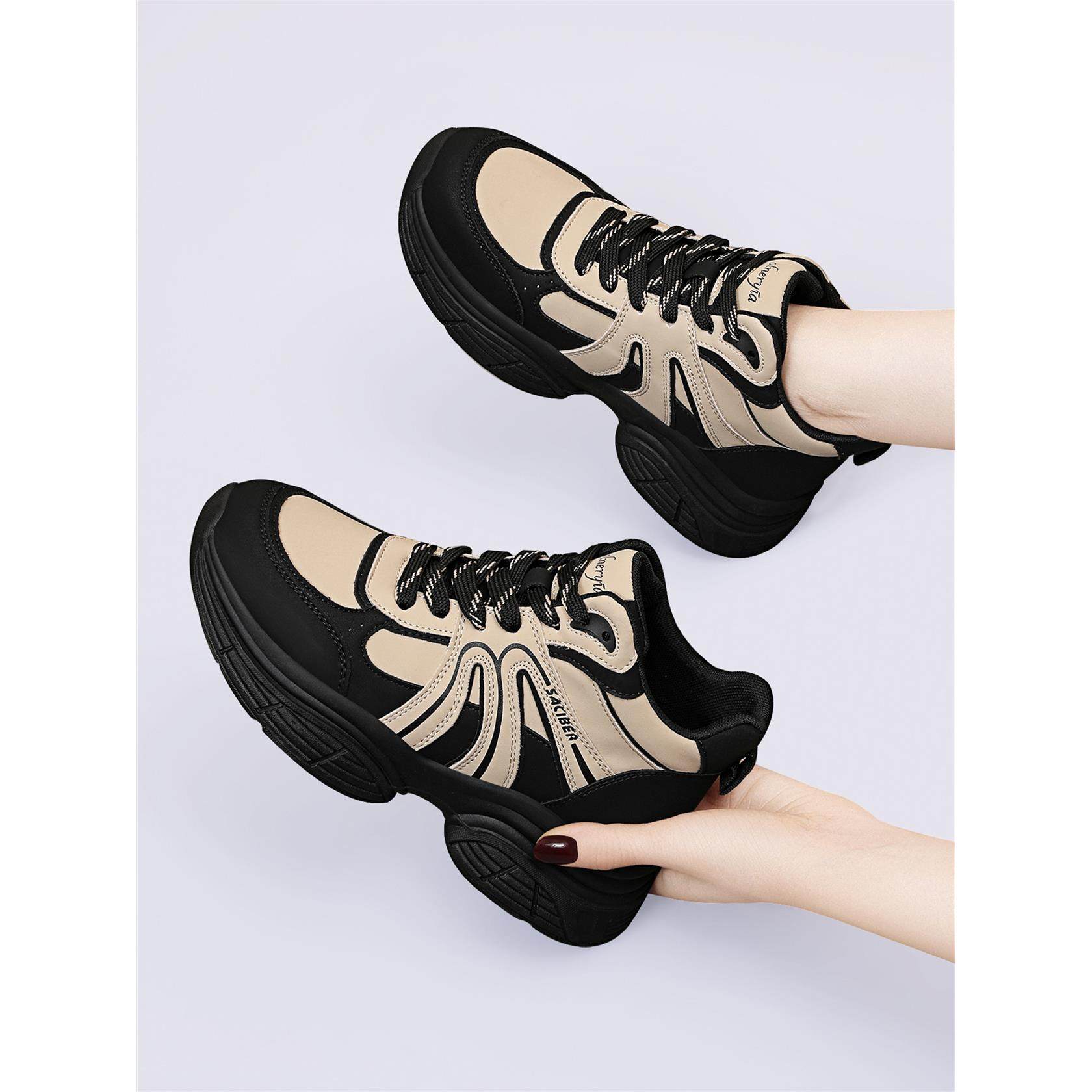 老爹鞋女秋季2025年新款品牌旅游鞋轻便软底厚底鞋女士休闲运动鞋