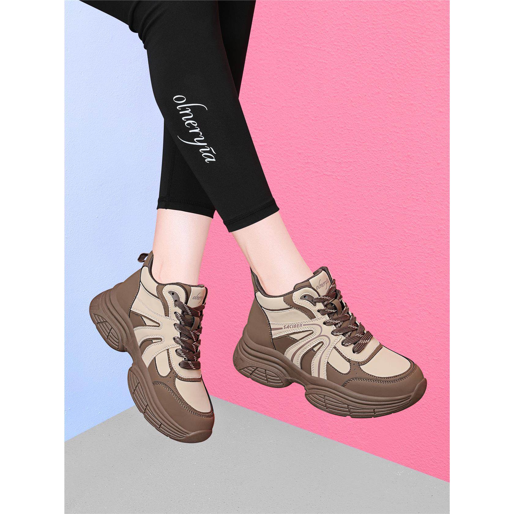 厚底防滑百搭2025新款春秋女款旅游休闲旅游鞋增高软底舒适运动鞋,女鞋,老爹鞋,淘宝优惠券,粉丝福利购,淘宝优惠卷