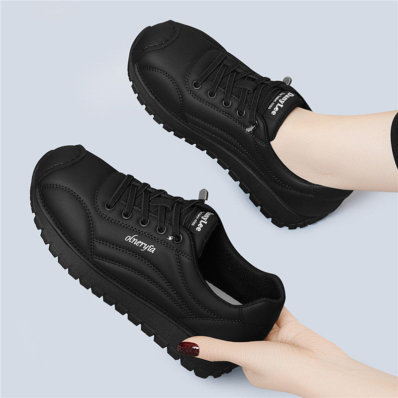 2025年春季新款百搭真皮休闲鞋单鞋软底妈妈鞋平底防滑运动鞋女鞋,女鞋,时尚休闲鞋,淘宝优惠券,粉丝福利购,淘宝优惠卷