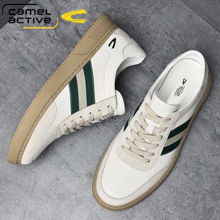 德国骆驼动感男鞋春季板鞋透气潮鞋小白鞋薄款真皮男士休闲皮鞋男