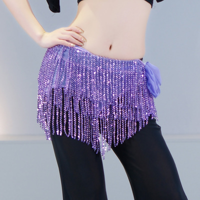 肚皮舞新款臀巾亮片流苏腰链