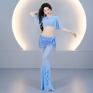 舞娘肚皮舞服装2026新款裤子套装网纱东方舞表演出练功习团服班服