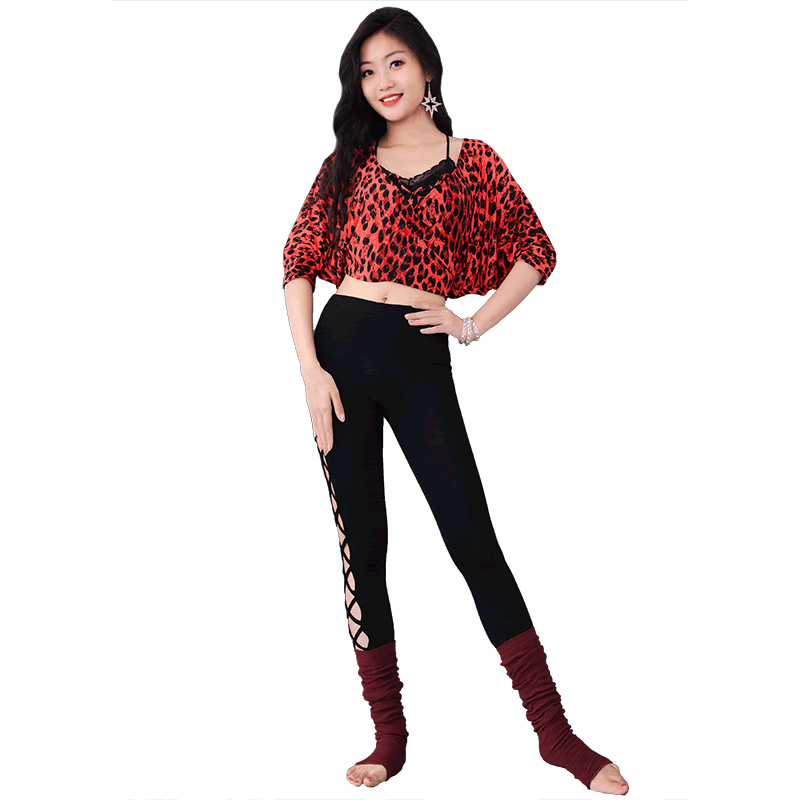 舞娘肚皮舞套装2026班服豹纹裤子