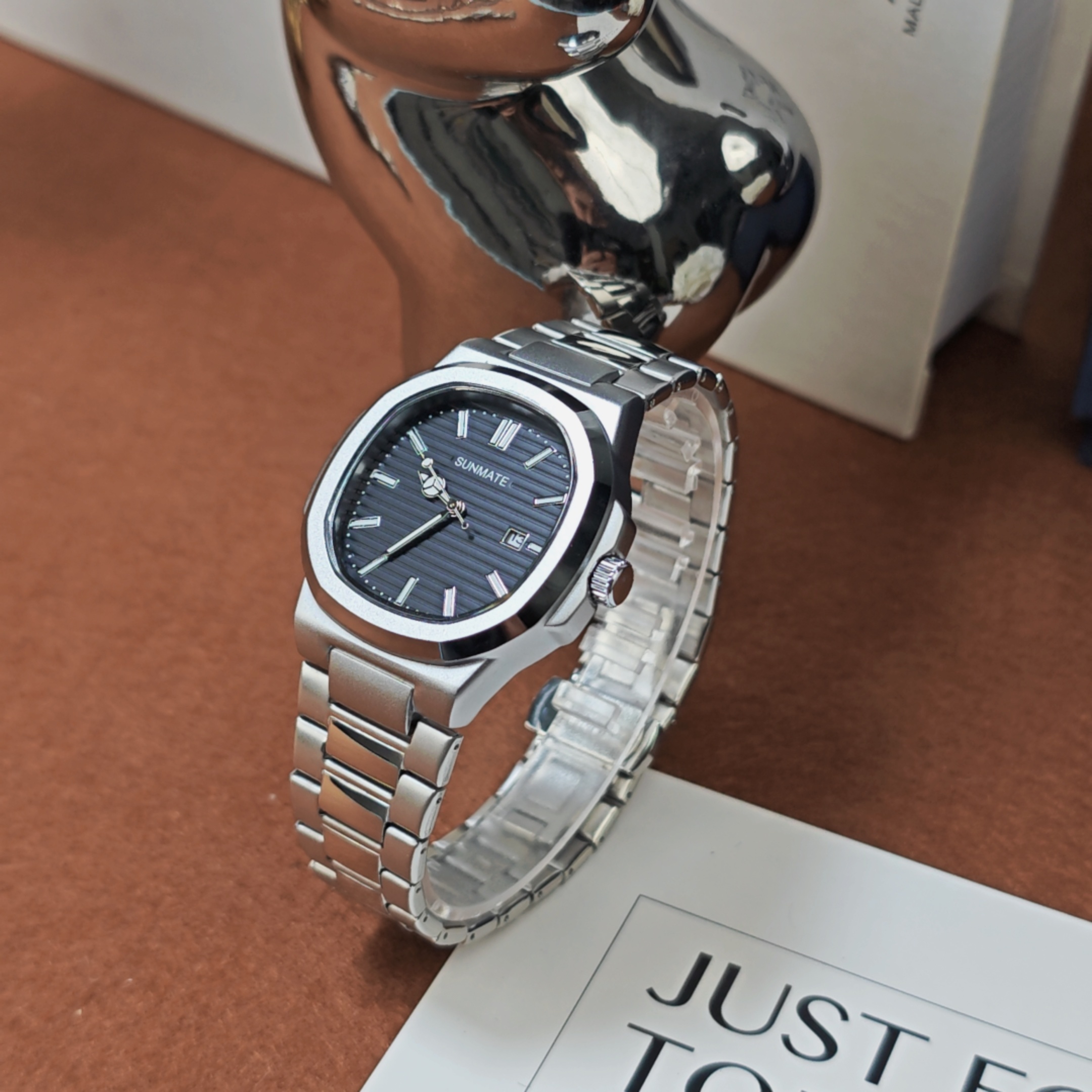 鹦鹉螺男表不锈钢腕表时尚日历