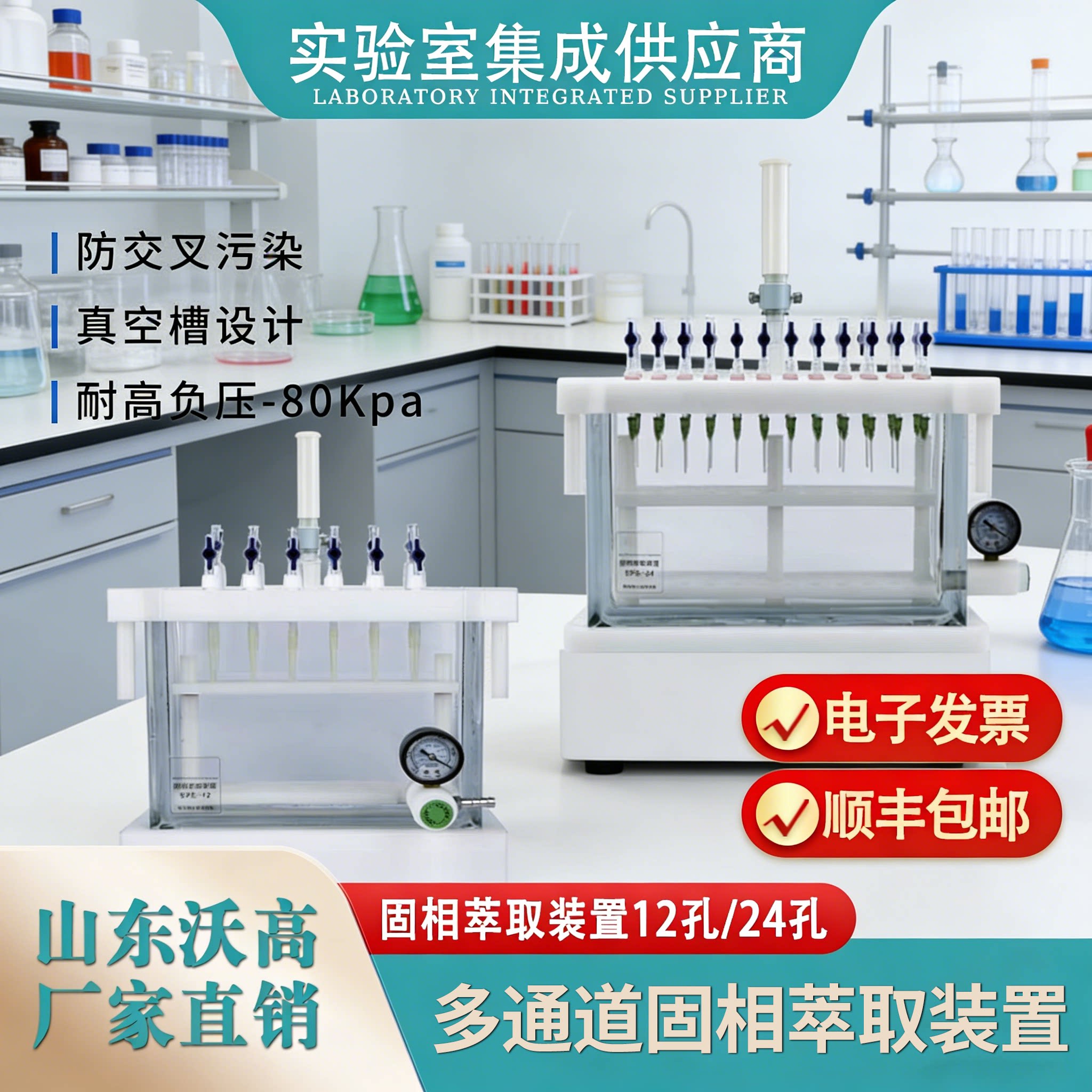 多通道固相萃取装置防交叉污染