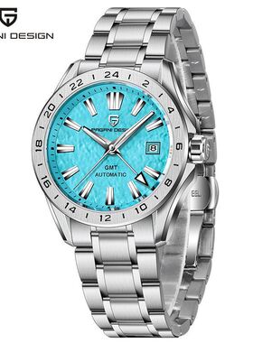 PAGANIDESIGN伯佳尼自动机械手表男GMT时尚防水夜光机械表PD-1796