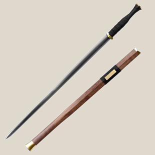 唐人刀剑 君武剑花纹钢汉剑工艺体验系列龙泉市宝剑一体 未开刃