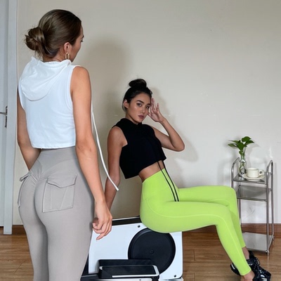 Akiyo studio短袖女宽松型连帽抽绳女健身房运动舞蹈跑步罩衫T恤