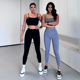 撸铁高弹吸汗 女无尴尬线清爽长裤 akiyo studio欧美裸感健身裤