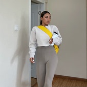 卫衣欧美女加绒套头长袖 akiyo studio加厚健身短款 休闲运动上衣