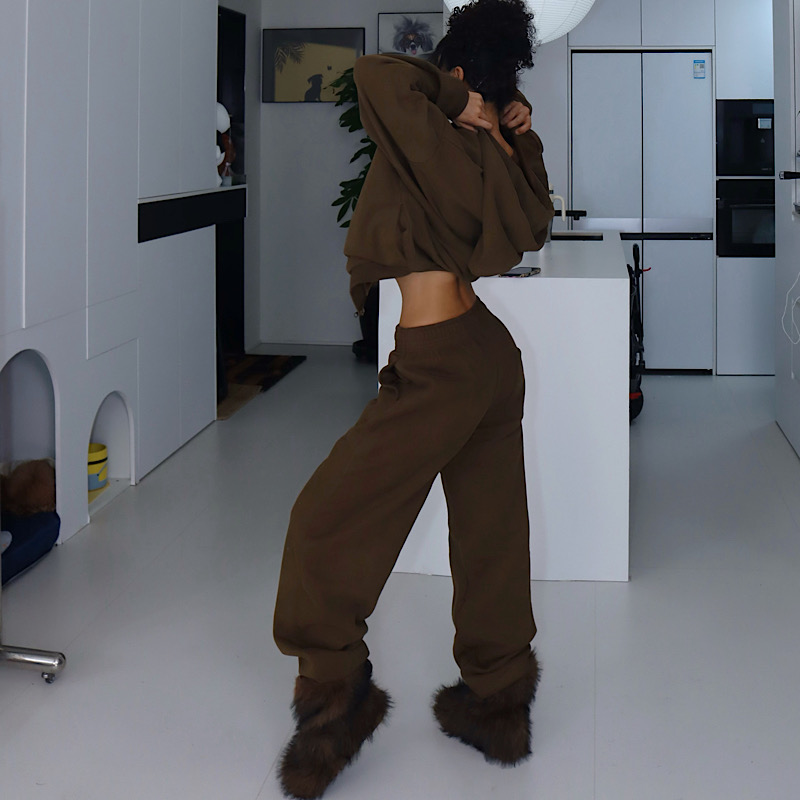 【恒温加绒长裤】秋冬抽绳休闲百搭卫裤加绒恒温保暖弯刀长裤