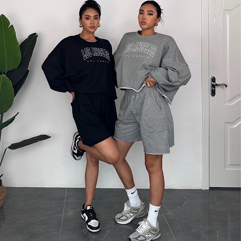 akiyo studio欧美印花长袖T恤短袖复古夏日圆领2023新品