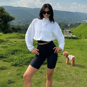 akiyo 立领户外防晒运动外套冰感 拉链开衫 studio夏薄款 防晒衣短款