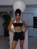 健身套装 含胸垫裹胸防震背心bra高腰高弹速干运动露背