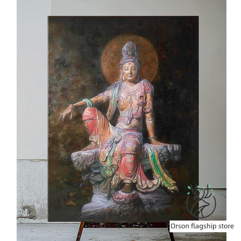 水月观音壁画新中式风格高端禅意现代装饰画