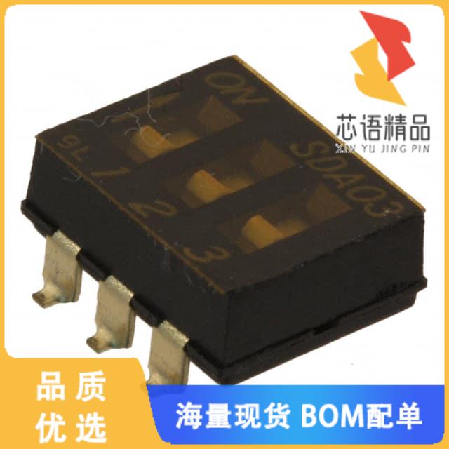 全新SDA03H0SB原装(SWITCH SLIDE DIP SPST 25MA 24V)正品