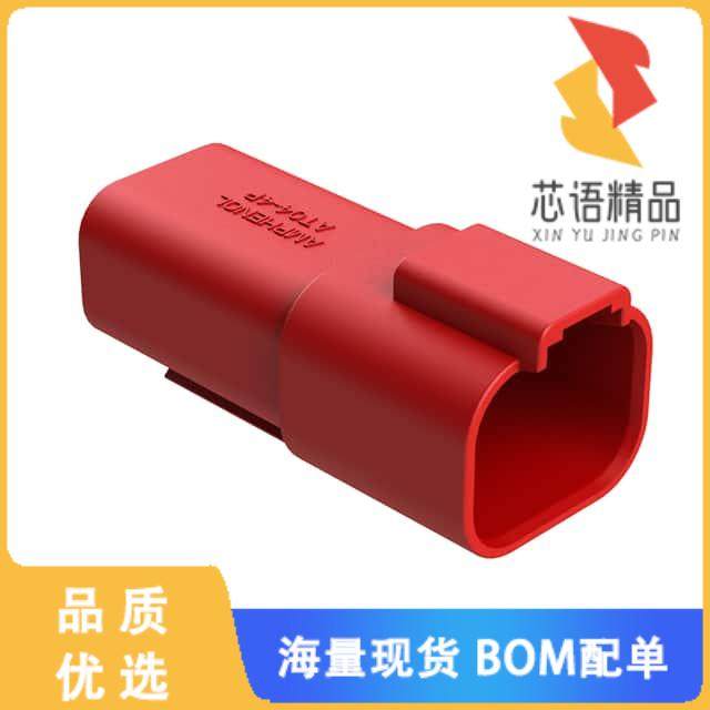 全新AT04-4P-RED原装(4-WAY RECEPTACLE, MALE CONNE