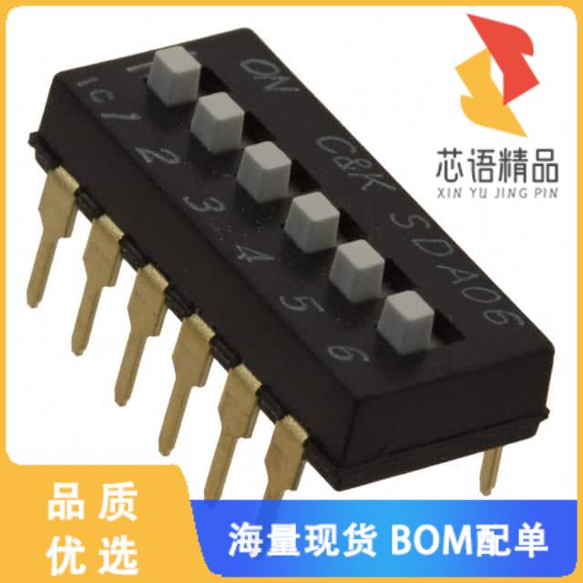 全新SDA06H1BD原装(SWITCH SLIDE DIP SPST 25MA 24V)正品