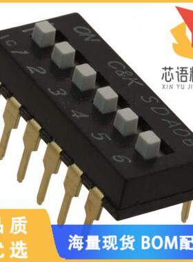 全新SDA06H1BD原装(SWITCH SLIDE DIP SPST 25MA 24V)正品