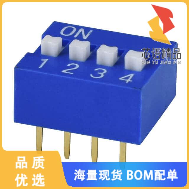 全新DS01C-254-S-04BE原装(DIP SWITCH, SPST, 2.54